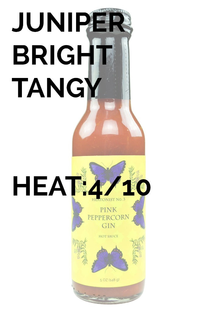HEATONIST No. 3 Pink Peppercorn Gin Hot Sauce | Butterfly Bakery of Vermont U1