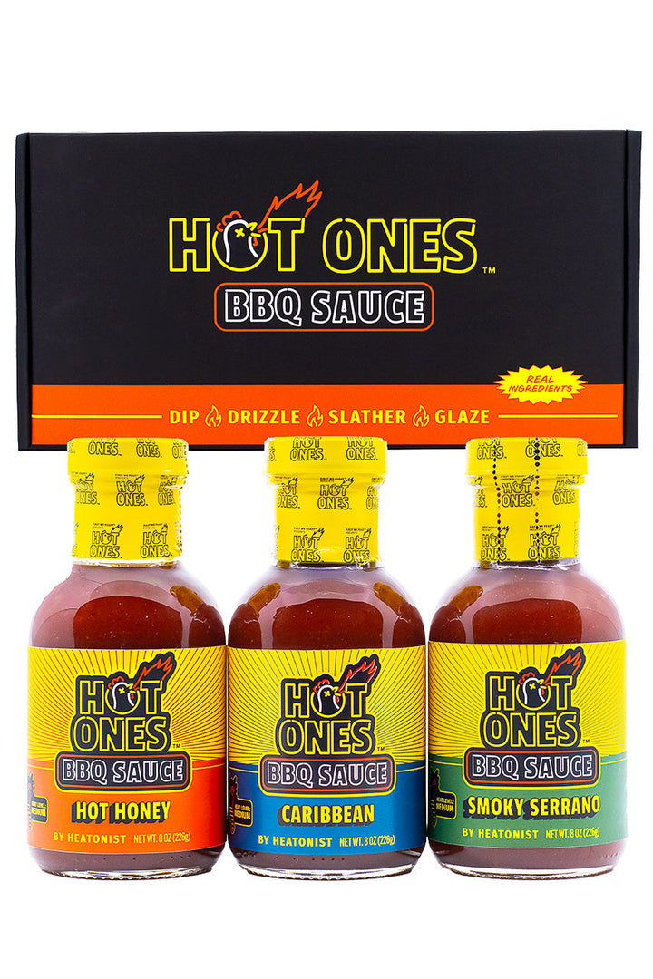 Hot Ones BBQ Trio Pack (Hot Honey / Caribbean / Smoked Serrano) H4