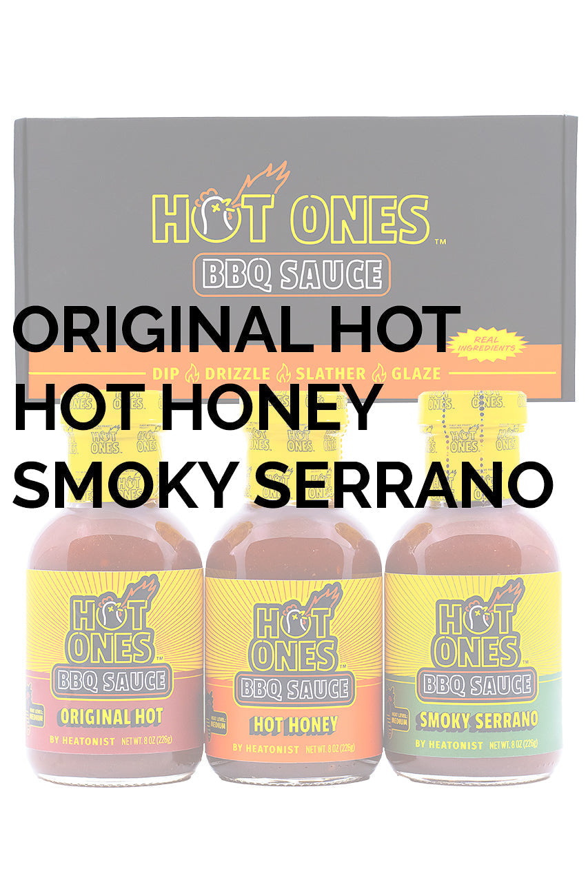 Hot Ones BBQ Trio Pack (Original / Hot Honey / Smoked Serrano) O9