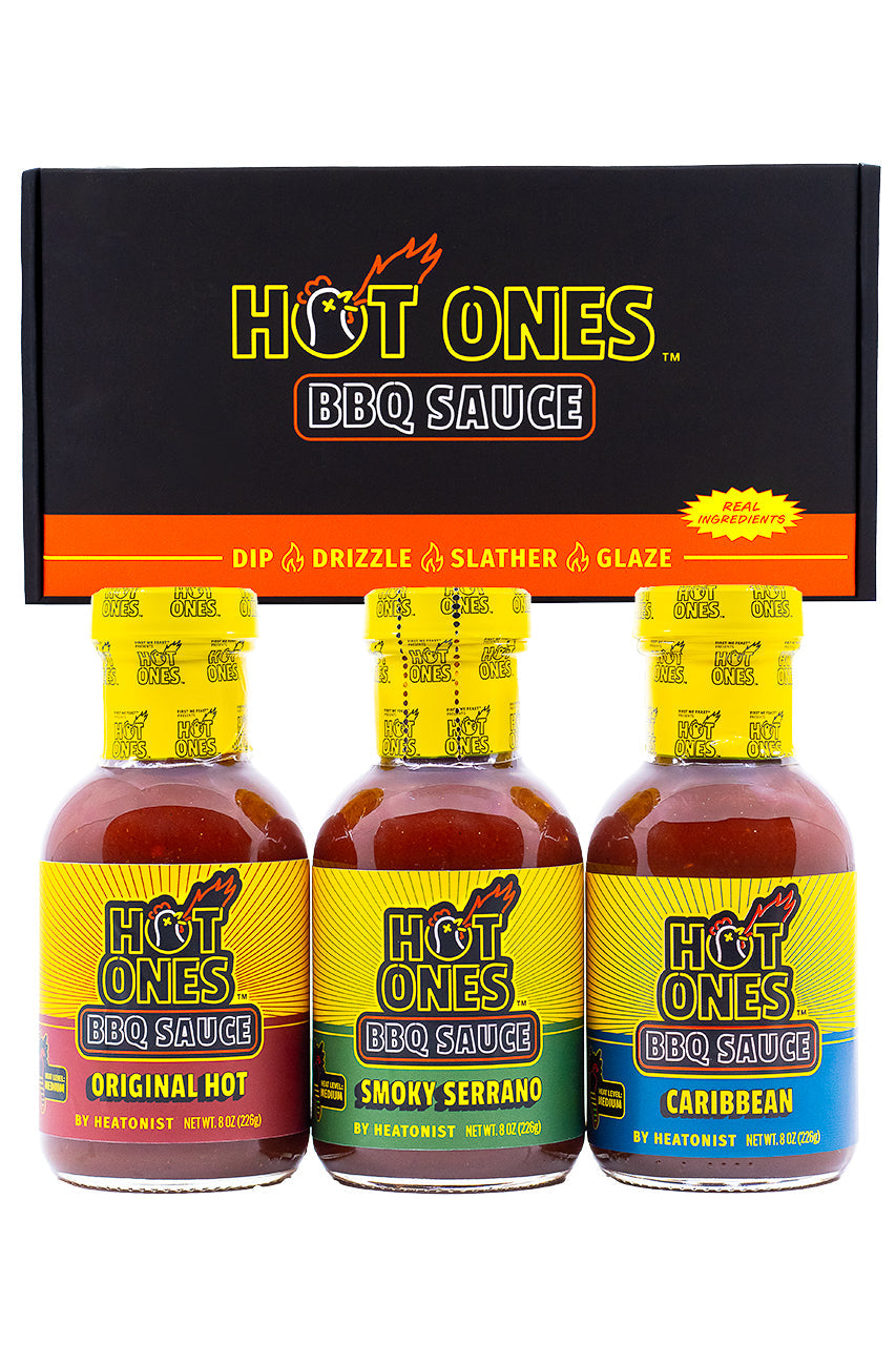 Hot Ones BBQ Trio Pack (Original / Smoked Serrano / Caribbean) W9
