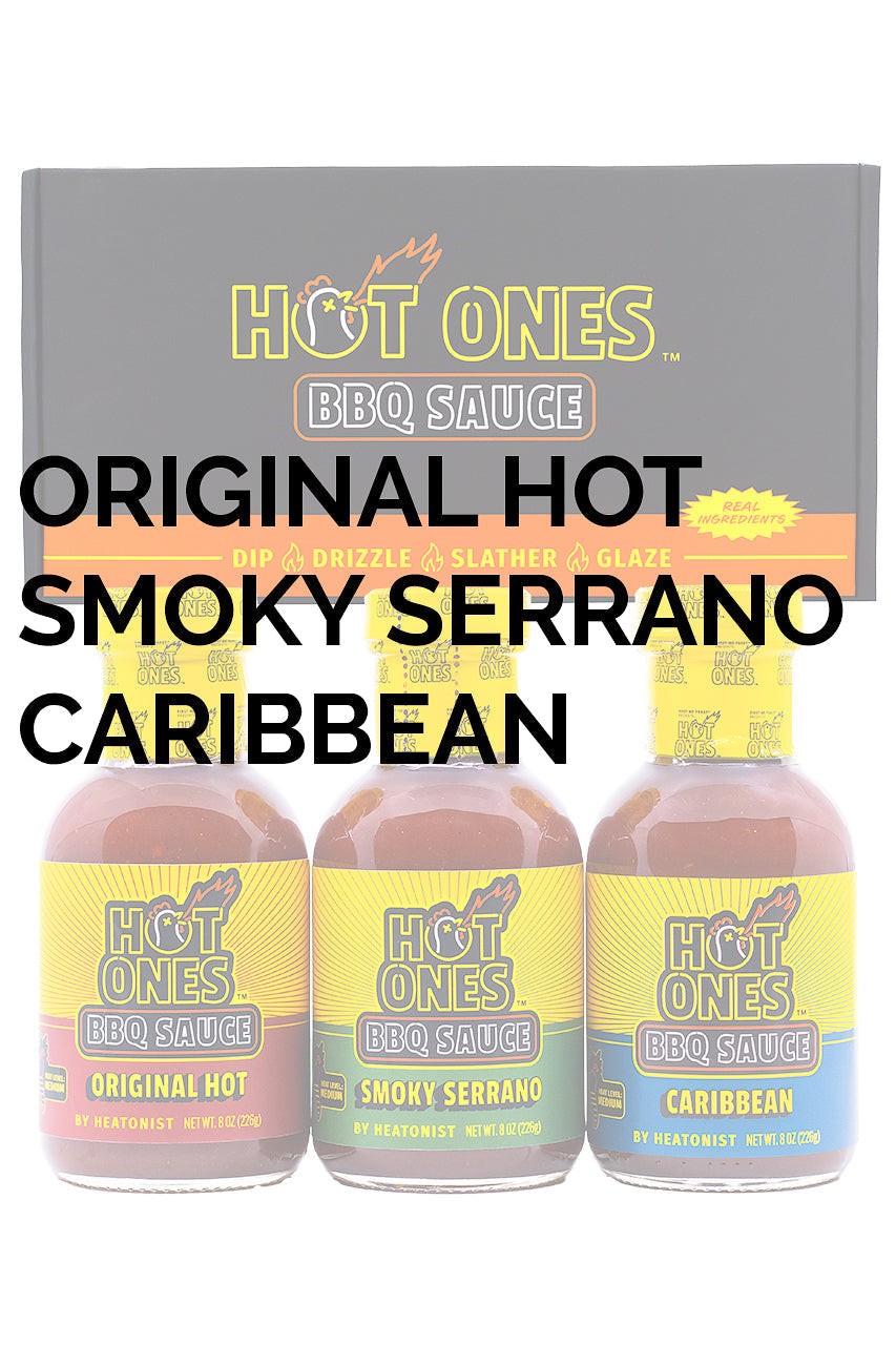 Hot Ones BBQ Trio Pack (Original / Smoked Serrano / Caribbean) W9