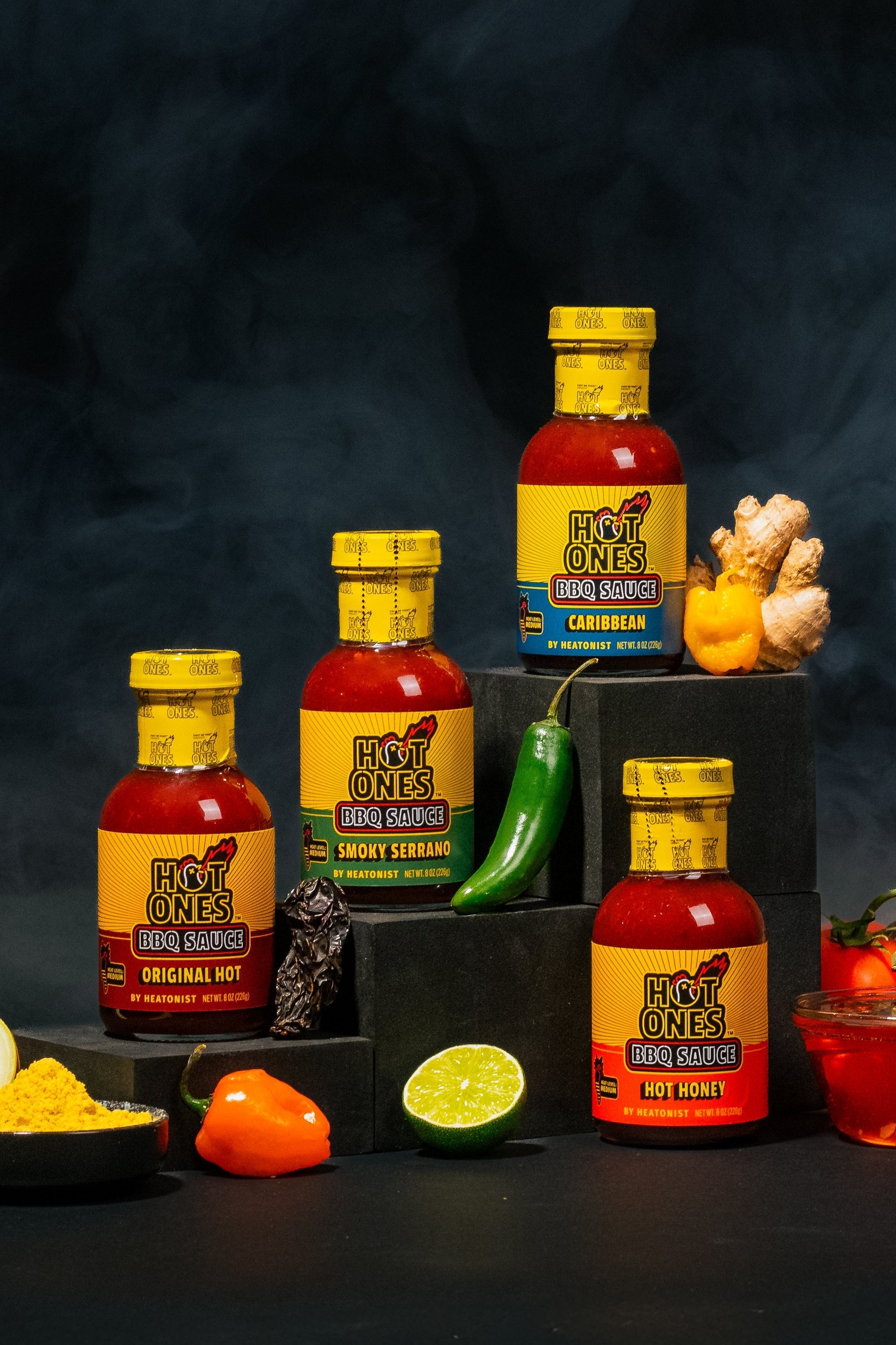 Hot Ones BBQ Trio Pack (Original / Hot Honey / Caribbean) H0